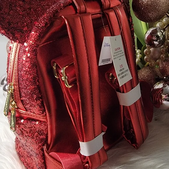 Loungefly Red Sequin Disney backpack Brand new